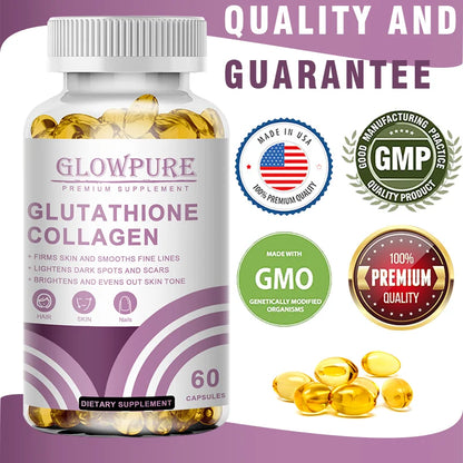 Skin Whitening & Anti-Aging Capsules - Glutathione Collagen Supplement with Antioxidant for Dull Skin