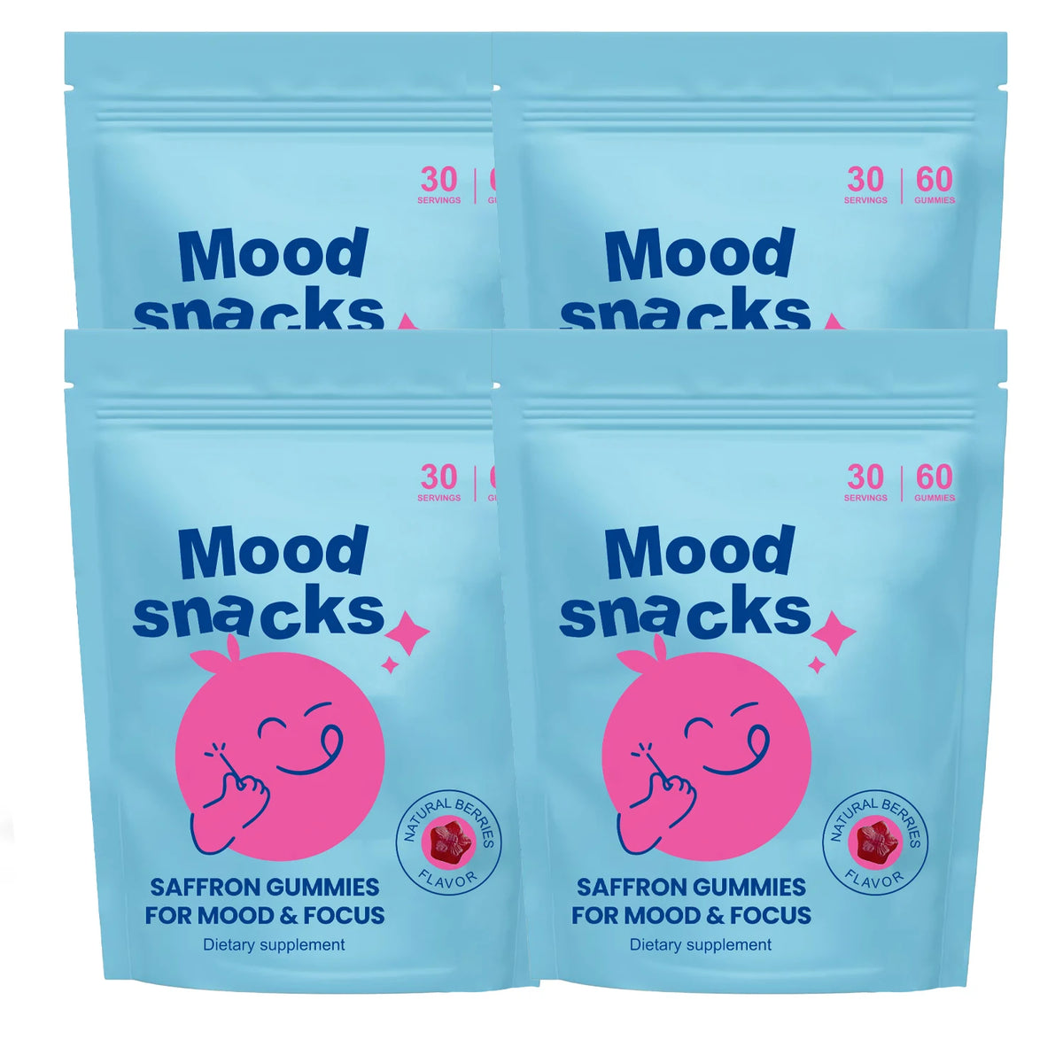 Mood Saffron Gummies for Kids 4+ | Saffron Supplement with GABA, Passion Flower - Brain Support & Kids Focus Gummies, Sugar Free