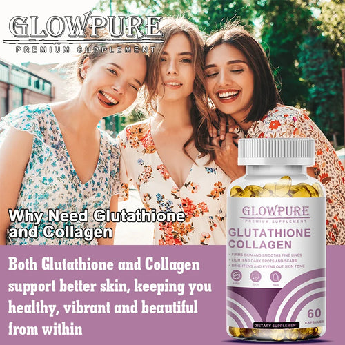 Skin Whitening & Anti-Aging Capsules - Glutathione Collagen Supplement with Antioxidant for Dull Skin
