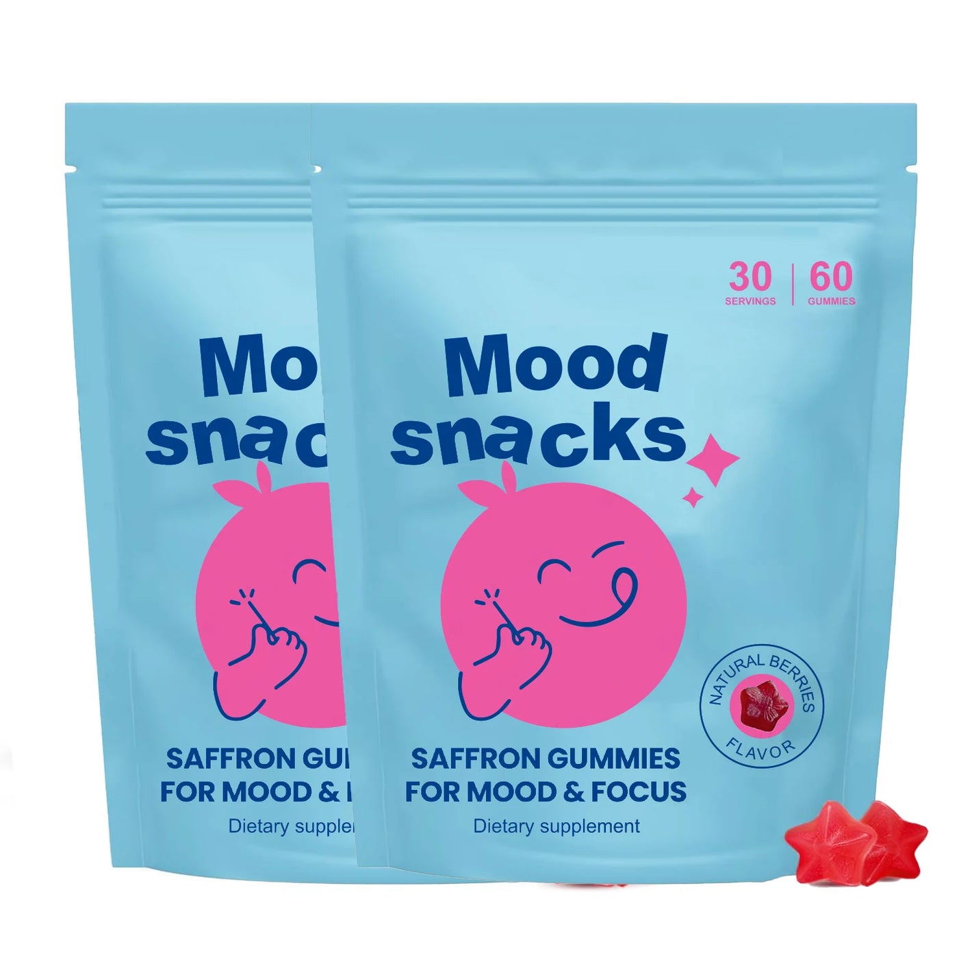 Mood Saffron Gummies for Kids 4+ | Saffron Supplement with GABA, Passion Flower - Brain Support & Kids Focus Gummies, Sugar Free