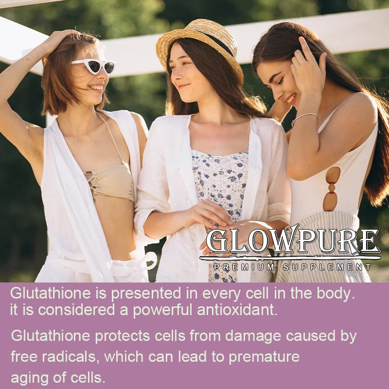 Glutathione Collagen Capsules for Skin Tone Support, Antioxidant, and Daily Beauty Care with Vitamin C L-Cystine Vegan, Natural